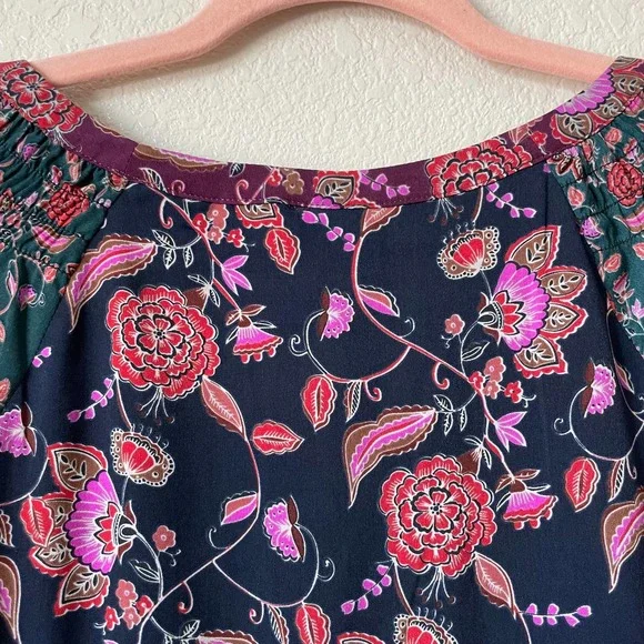 Cabi Dress Womens Size Medium Red Purple Festive 3675 Maxi Floral Mixed Print - Picture 8 of 13